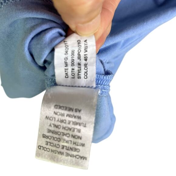 Johnnie-O Polo Shirt Boys 14 Baby Blue Hangin' Out Short Sleeve Pink Surfer Logo - Picture 9 of 10